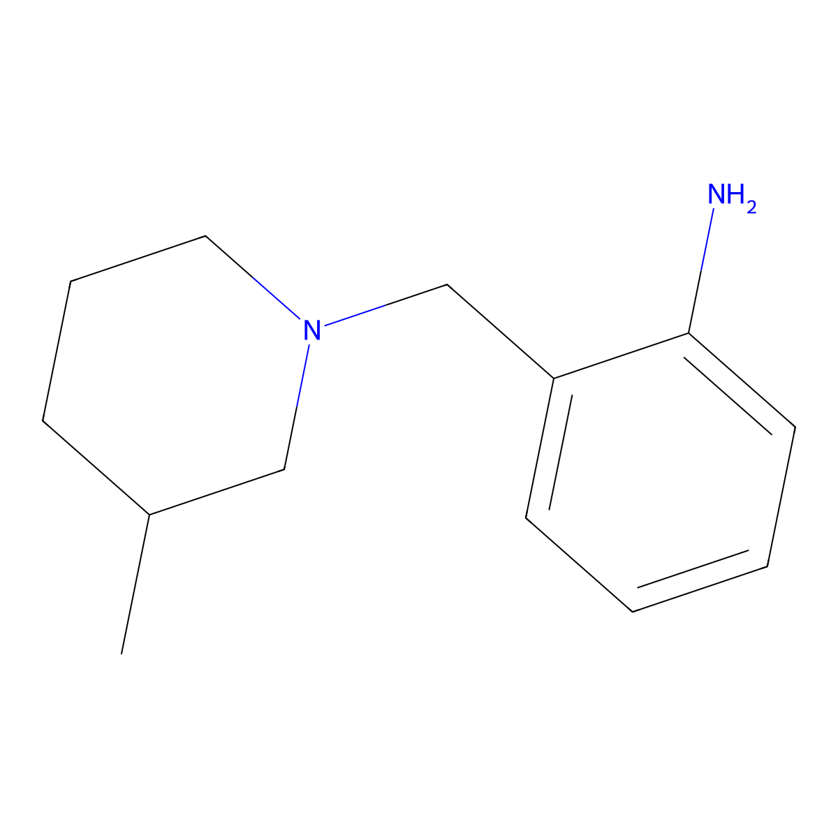 2-[(3-Methylpiperidin-1-YL)methyl]aniline molecular structure, CAS 1016679-71-2