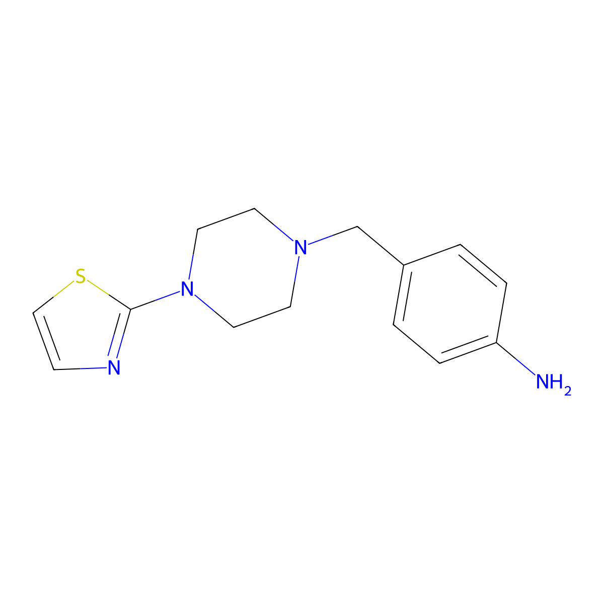 4-{[4-(1,3-Thiazol-2-YL)piperazin-1-YL]methyl}aniline molecular structure, CAS 1016679-74-5