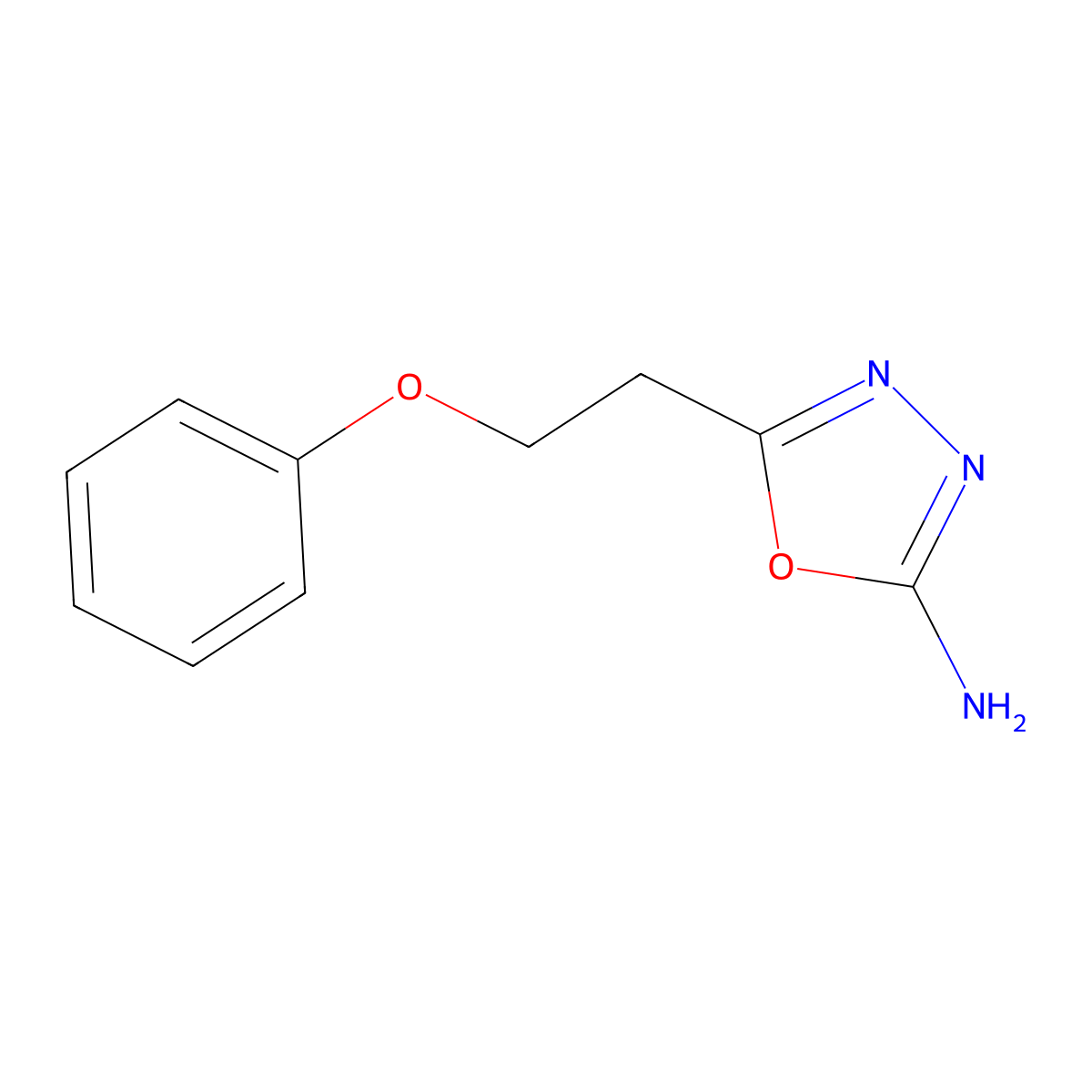5-(2-Phenoxyethyl)-1,3,4-oxadiazol-2-amine molecular structure, CAS 1016680-14-0
