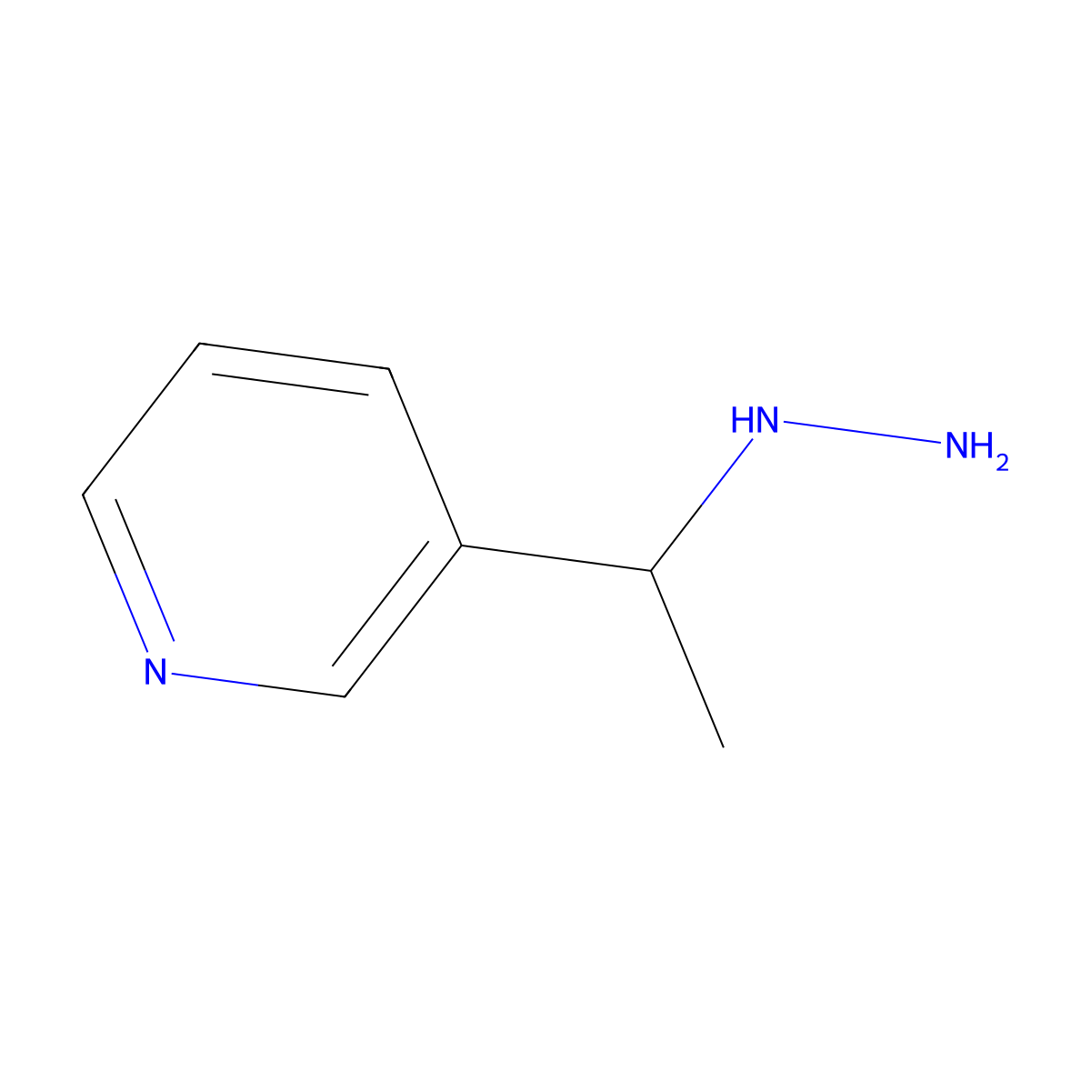 3-(1-Hydrazinylethyl)pyridine molecular structure, CAS 1016681-07-4