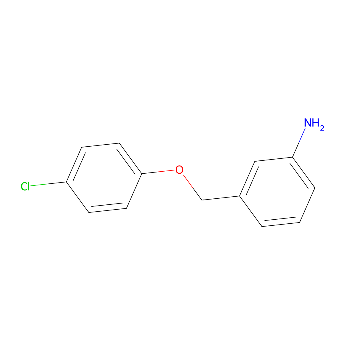 3-((4-Chlorophenoxy)methyl)aniline molecular structure, CAS 1016681-15-4
