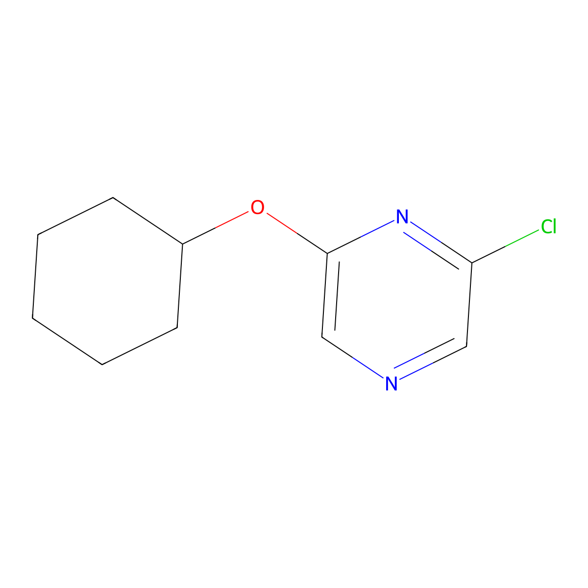 2-Chloro-6-(cyclohexyloxy)pyrazine molecular structure, CAS 1016681-36-9