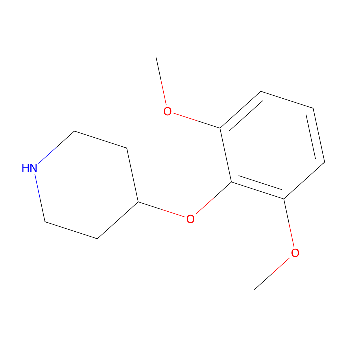 4-(2,6-Dimethoxyphenoxy)piperidine molecular structure, CAS 1016681-56-3