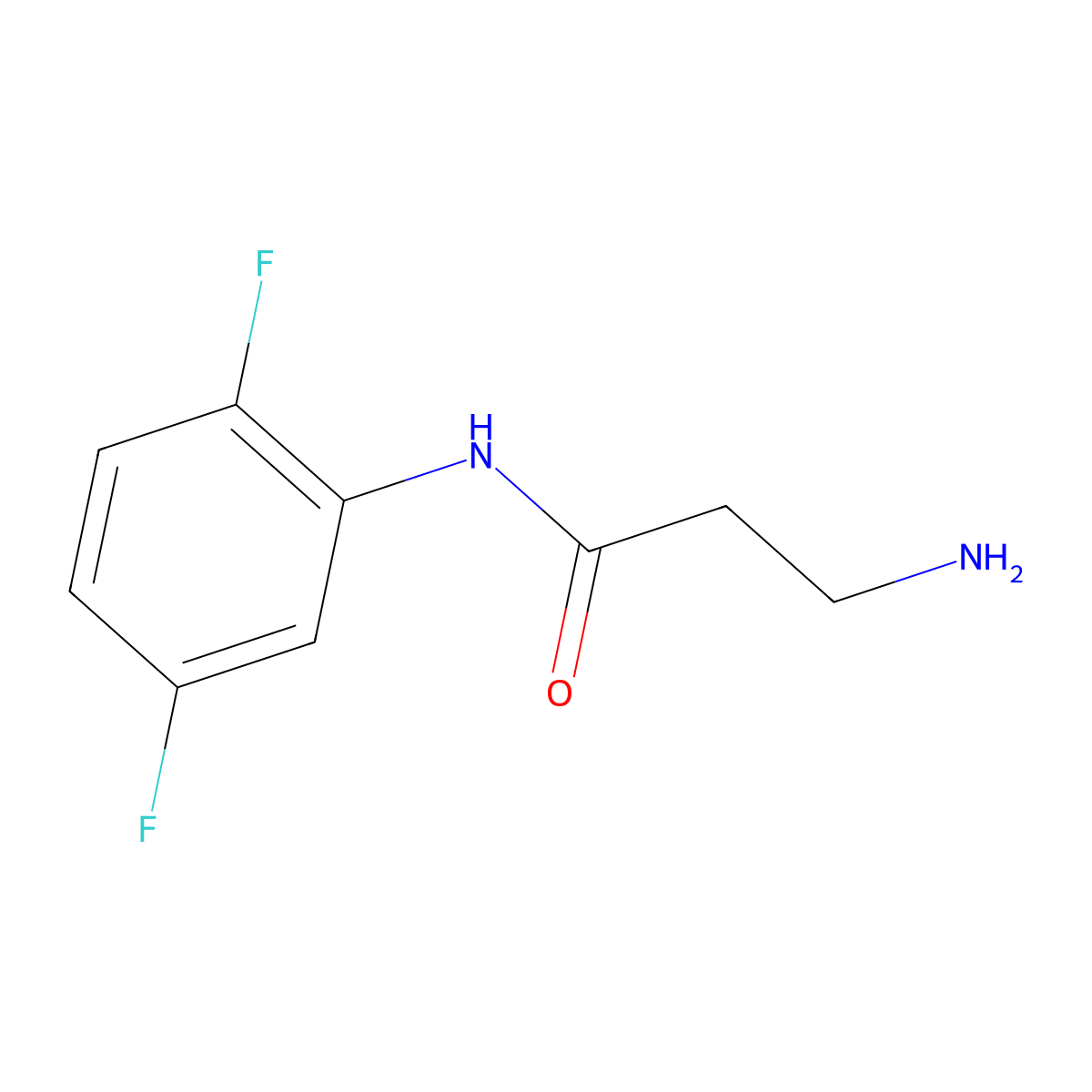3-Amino-N-(2,5-difluorophenyl)propanamide molecular structure, CAS 1016682-03-3