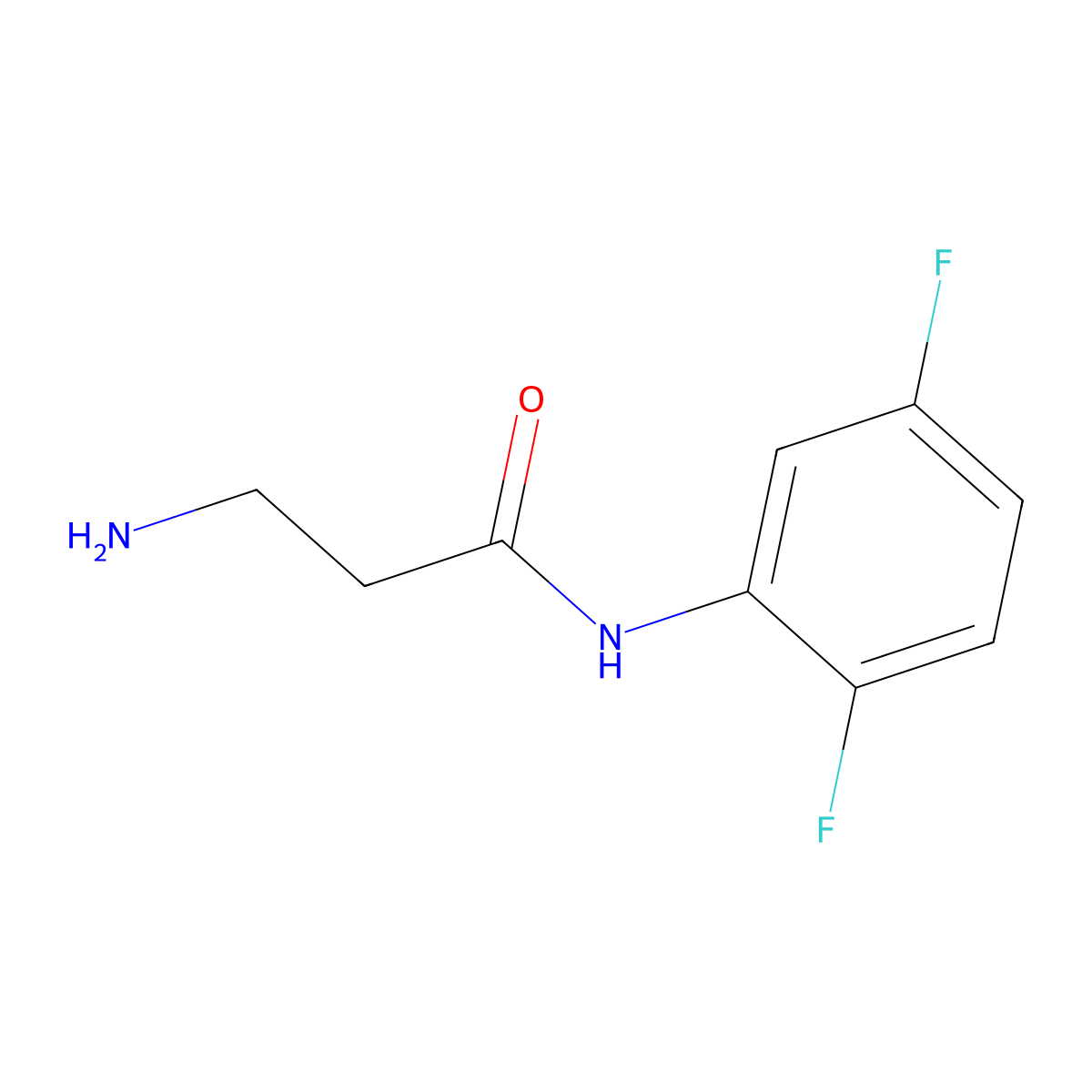 3-Amino-N-(2,5-difluorophenyl)propanamide molecular structure, CAS 1016682-03-3