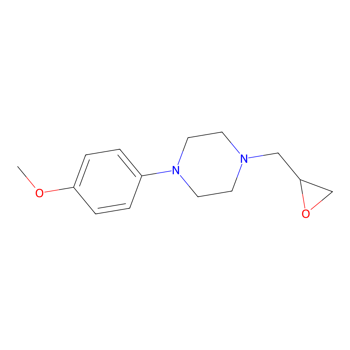 1-(4-Methoxyphenyl)-4-(oxiran-2-ylmethyl)piperazine molecular structure, CAS 1016683-42-3