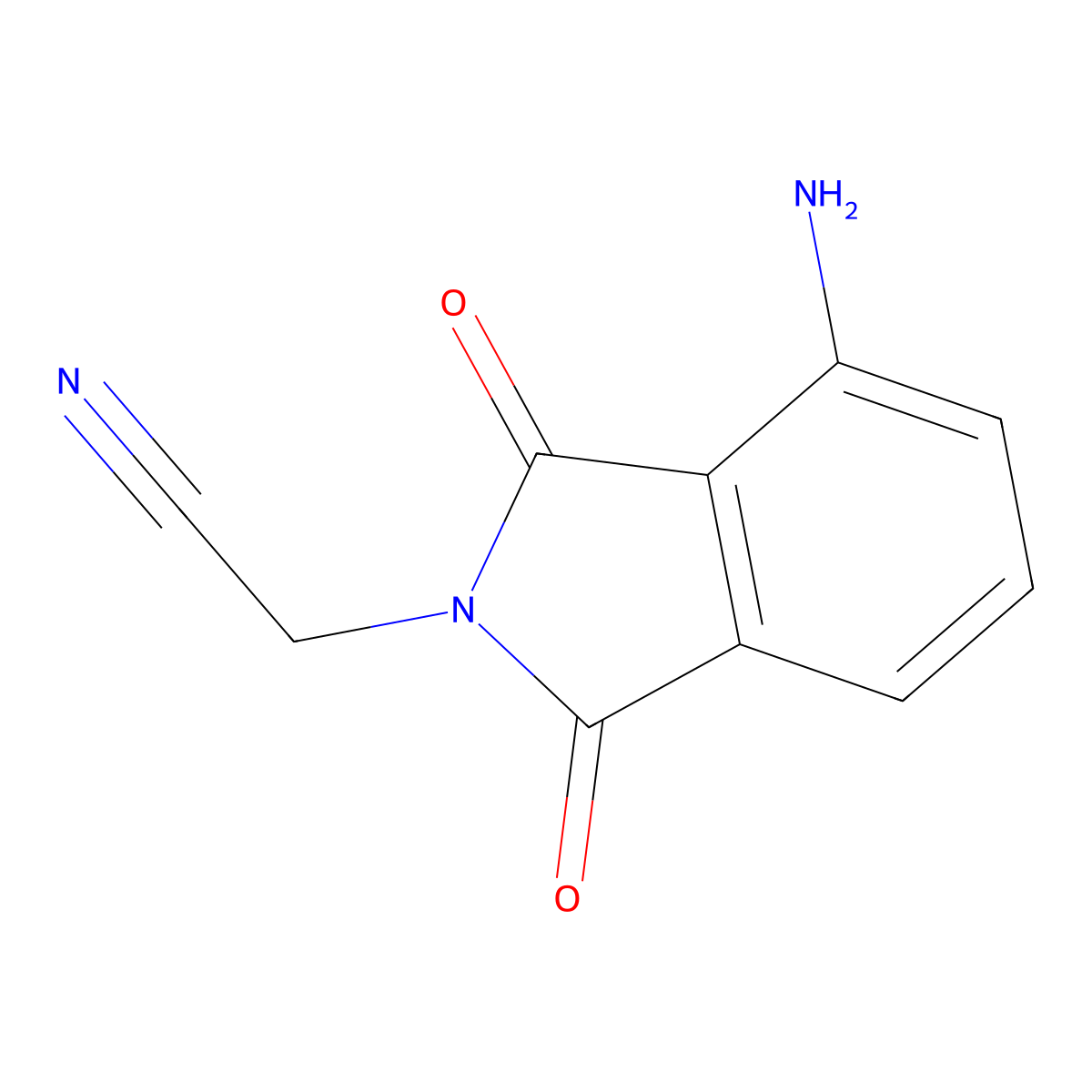 2-(4-Amino-1,3-dioxo-2,3-dihydro-1H-isoindol-2-YL)acetonitrile molecular structure, CAS 1016683-43-4
