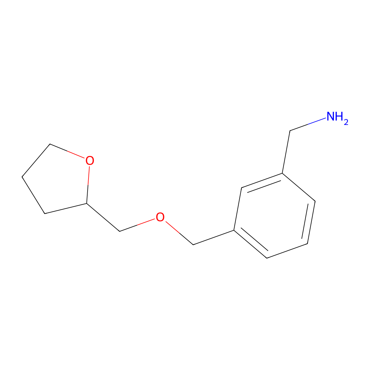 (3-{[(Oxolan-2-yl)methoxy]methyl}phenyl)methanamine molecular structure, CAS 1016684-67-5