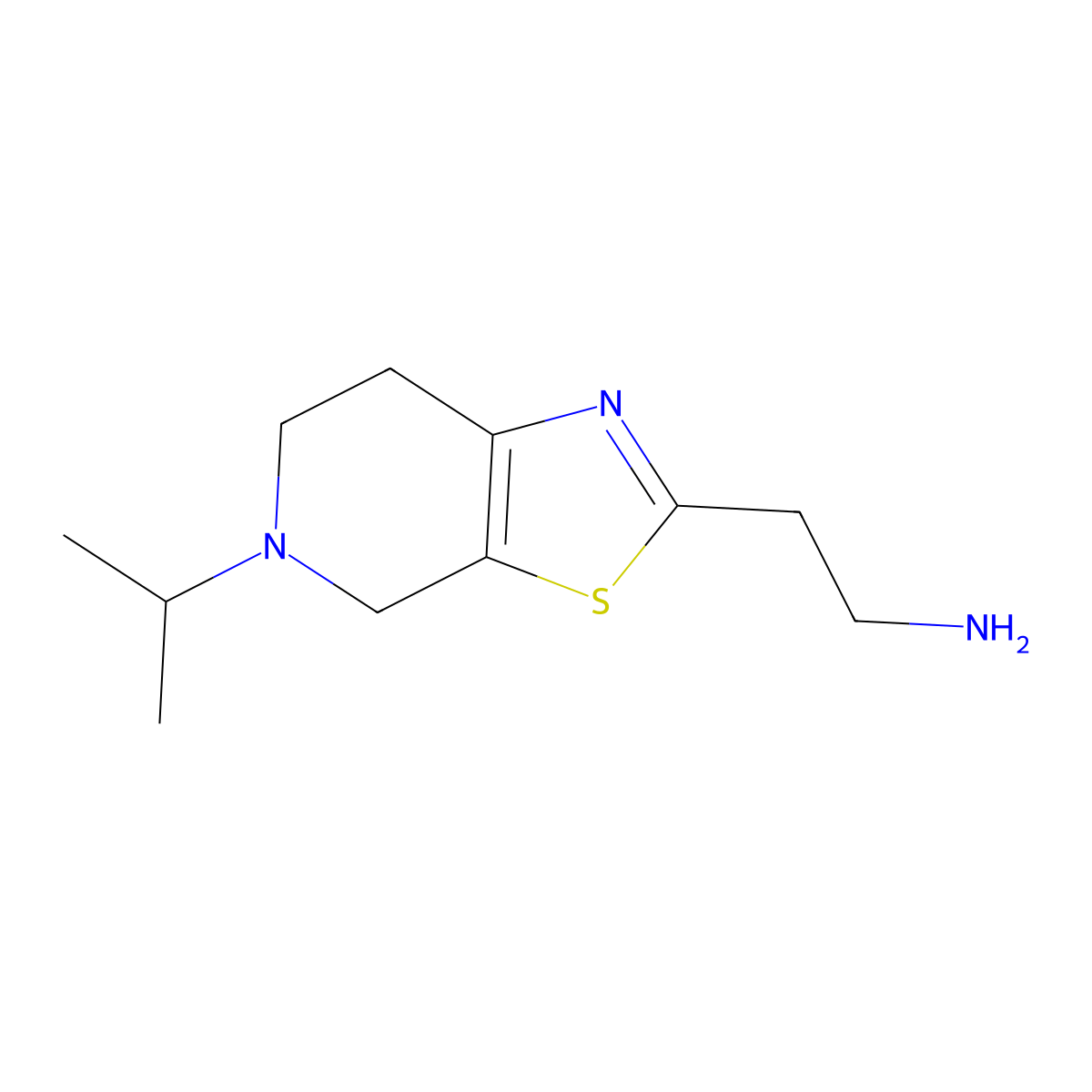 2-(5-Isopropyl-4,5,6,7-tetrahydrothiazolo[5,4-c]pyridin-2-yl)ethan-1-amine molecular structure, CAS 1016684-85-7