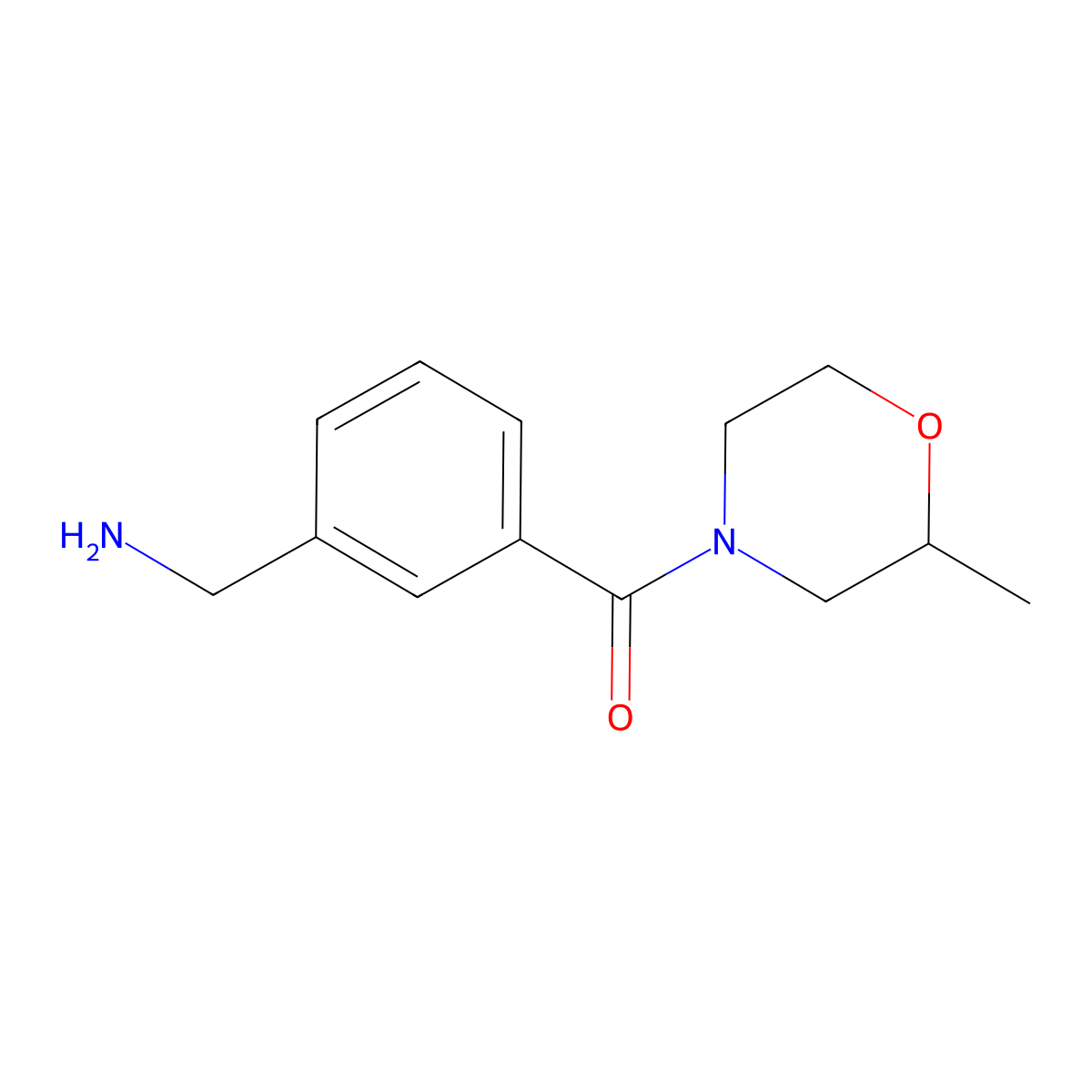 [3-(2-Methylmorpholine-4-carbonyl)phenyl]methanamine molecular structure, CAS 1016685-06-5