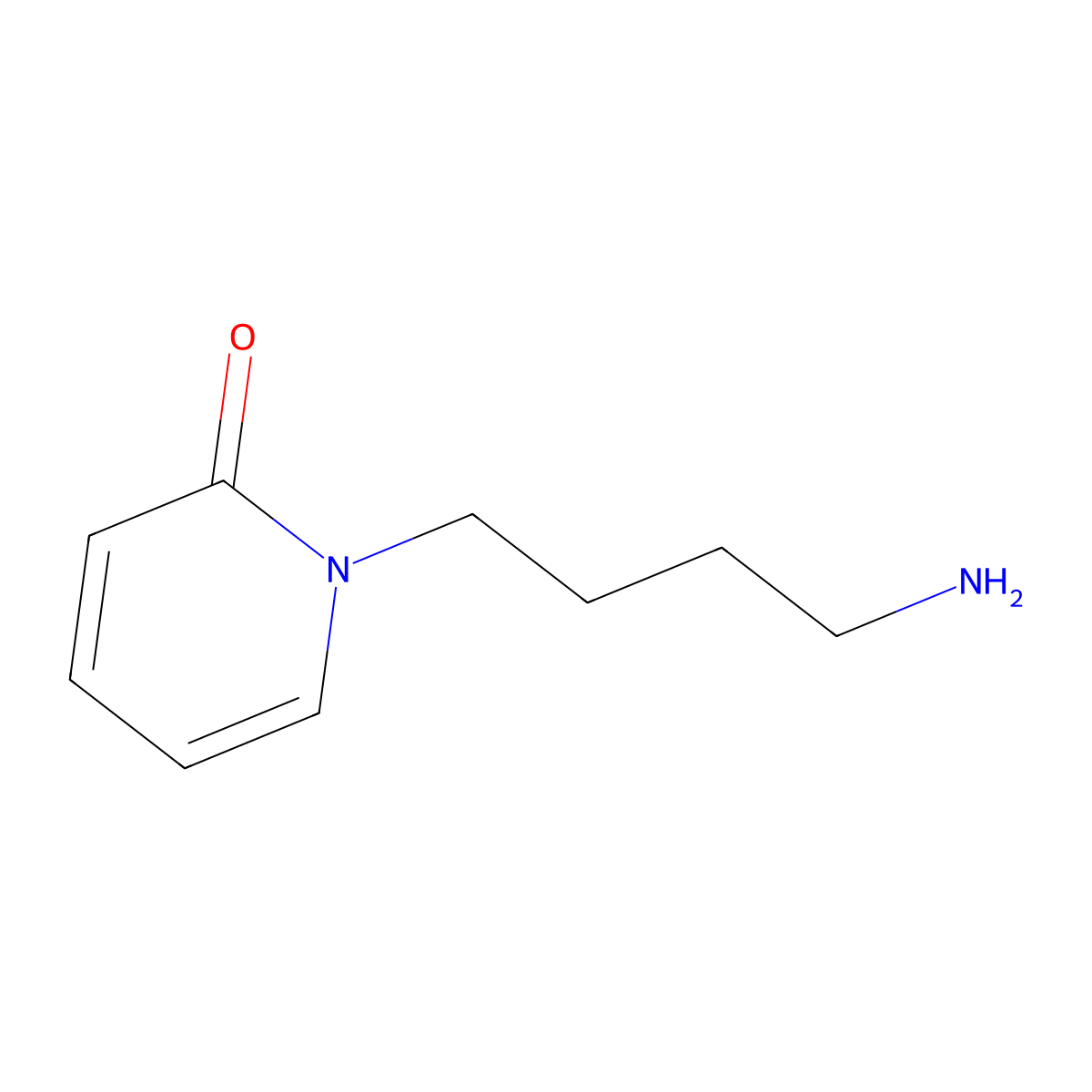 1-(4-Aminobutyl)-1,2-dihydropyridin-2-one molecular structure, CAS 1016685-12-3