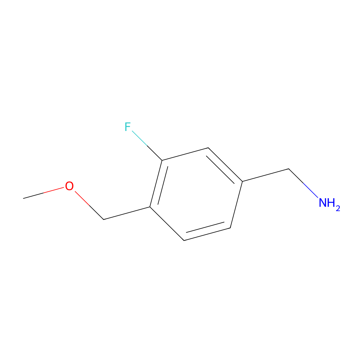 [3-Fluoro-4-(methoxymethyl)phenyl]methanamine molecular structure, CAS 1016685-42-9