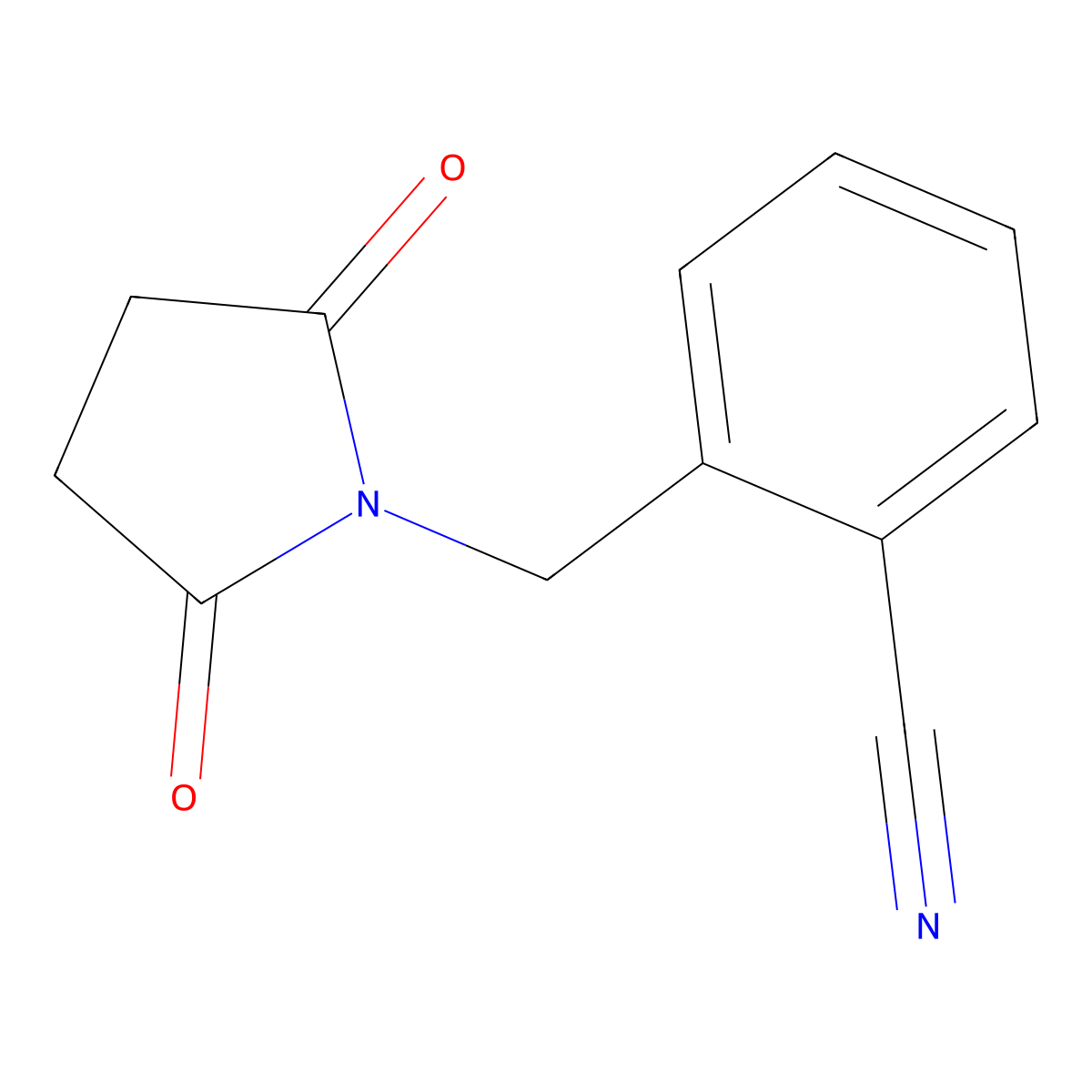 2-[(2,5-Dioxopyrrolidin-1-yl)methyl]benzonitrile molecular structure, CAS 1016687-33-4