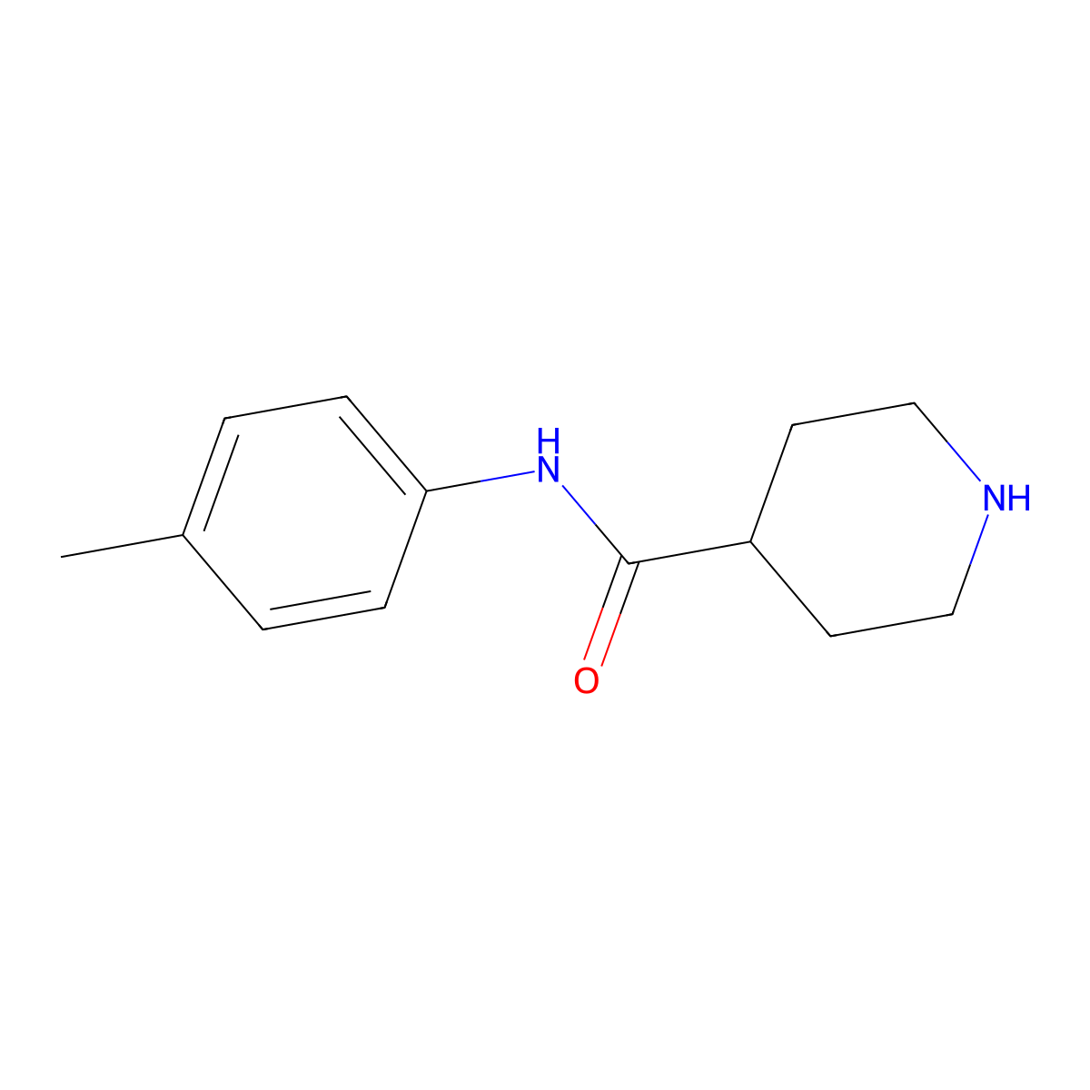 N-(p-Tolyl)piperidine-4-carboxamide molecular structure, CAS 1016687-37-8