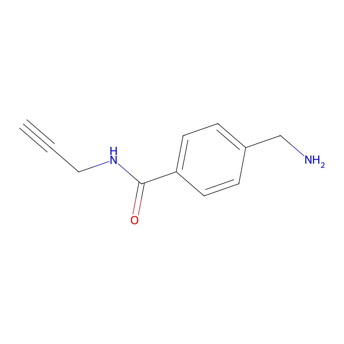 4-(Aminomethyl)-N-(prop-2-YN-1-YL)benzamide molecular structure, CAS 1016688-01-9