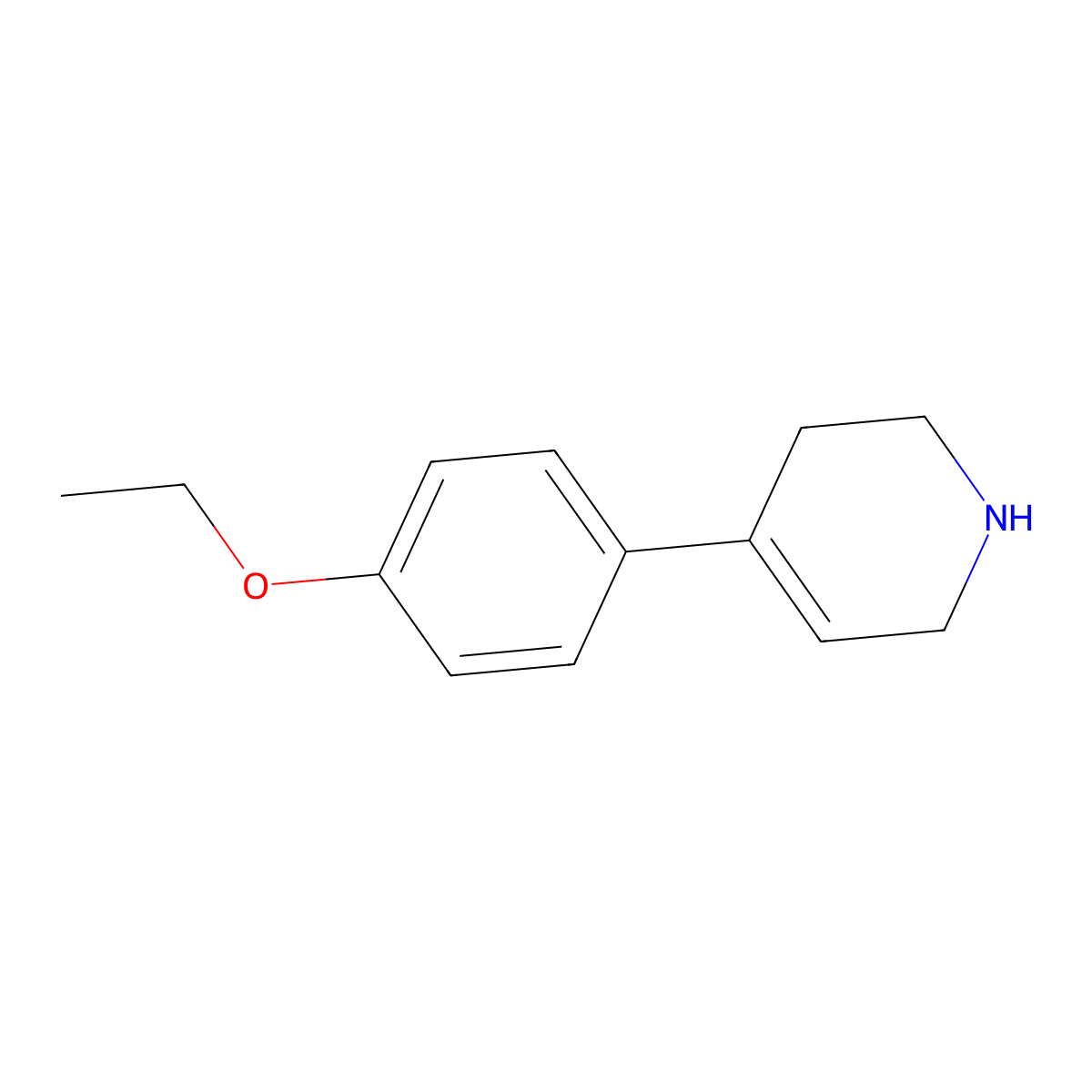 4-(4-Ethoxyphenyl)-1,2,3,6-tetrahydropyridine molecular structure, CAS 1016688-49-5