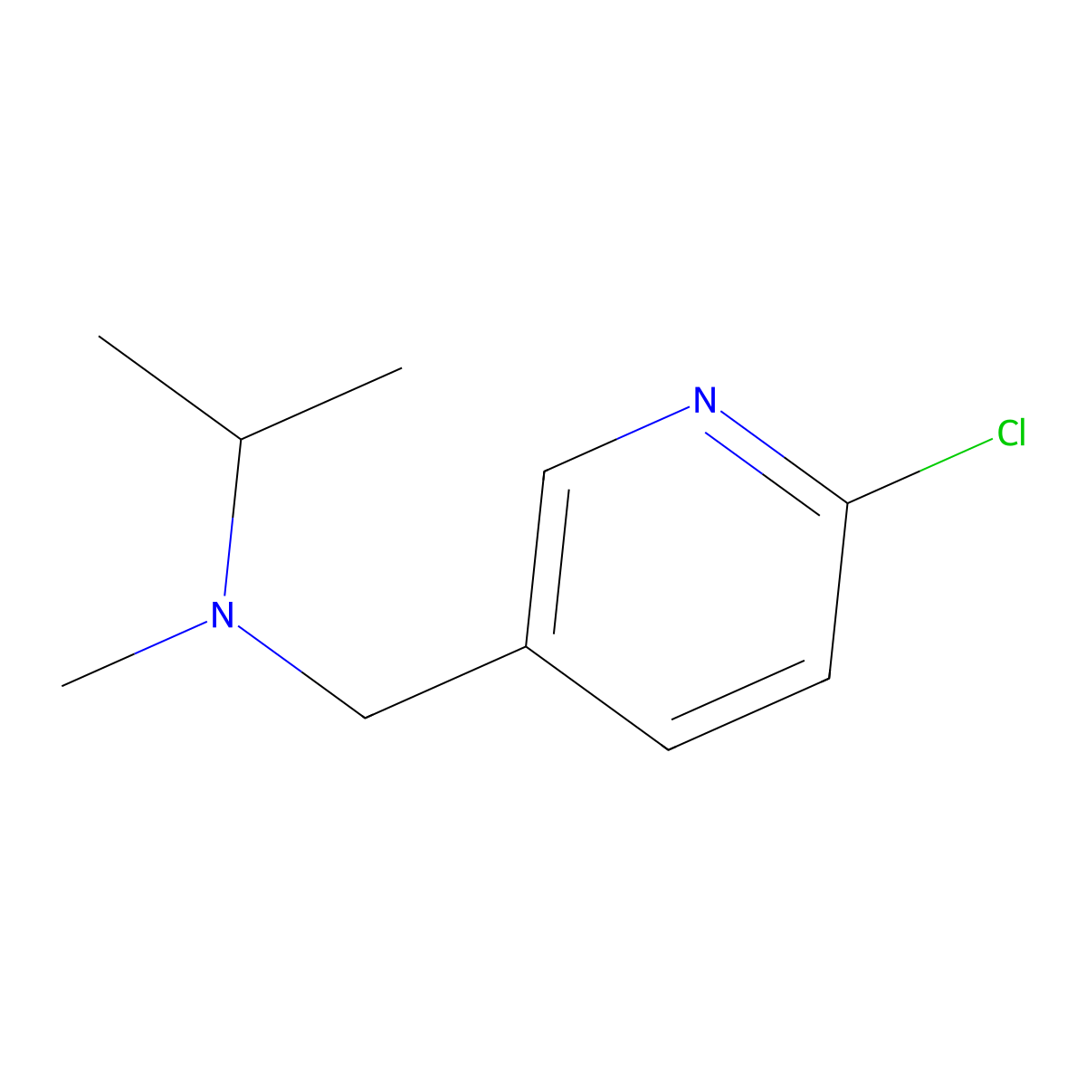 ((6-Chloropyridin-3-yl)methyl)(methyl)(propan-2-yl)amine molecular structure, CAS 1016688-73-5