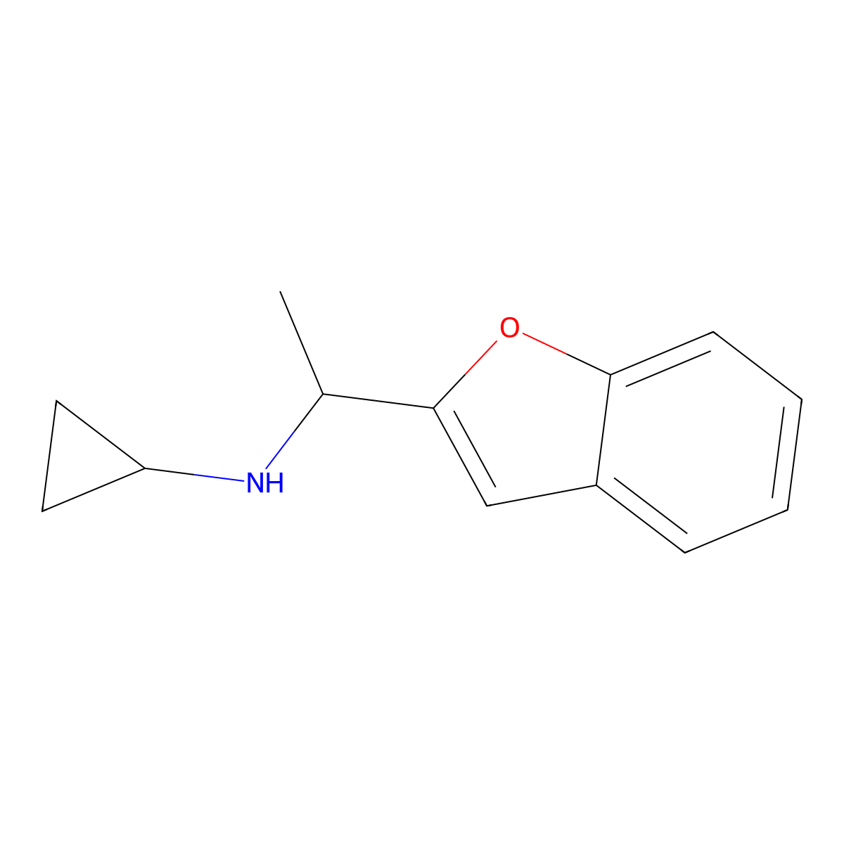 N-[1-(1-Benzofuran-2-YL)ethyl]cyclopropanamine molecular structure, CAS 1016688-95-1