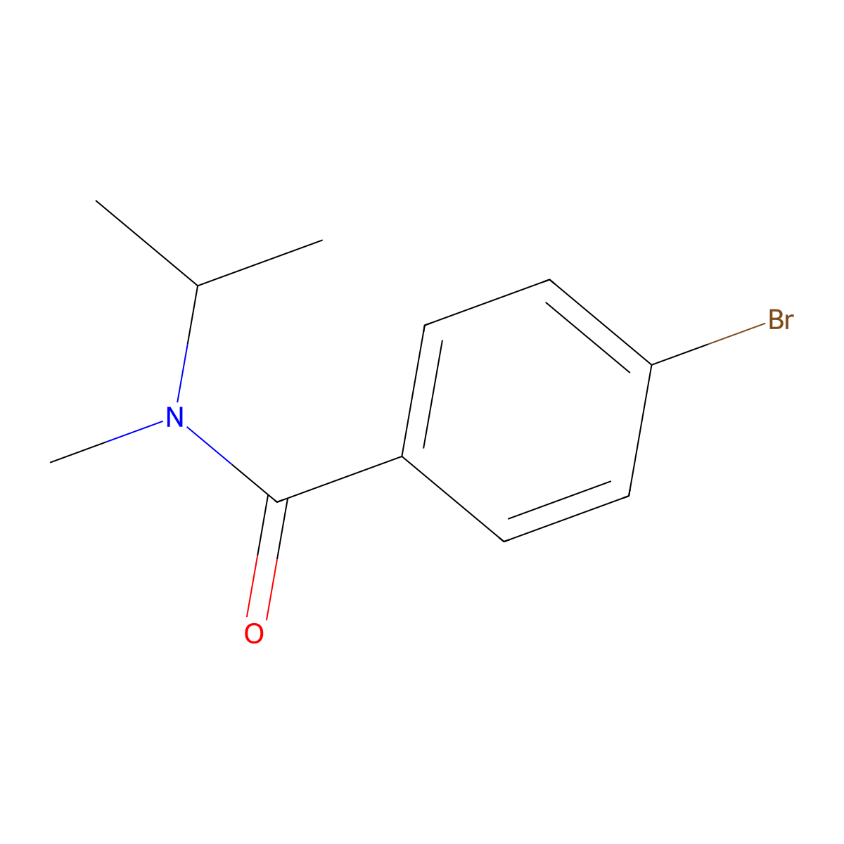 4-Bromo-N-methyl-N-(1-methylethyl)benzamide molecular structure, CAS 1016689-10-3