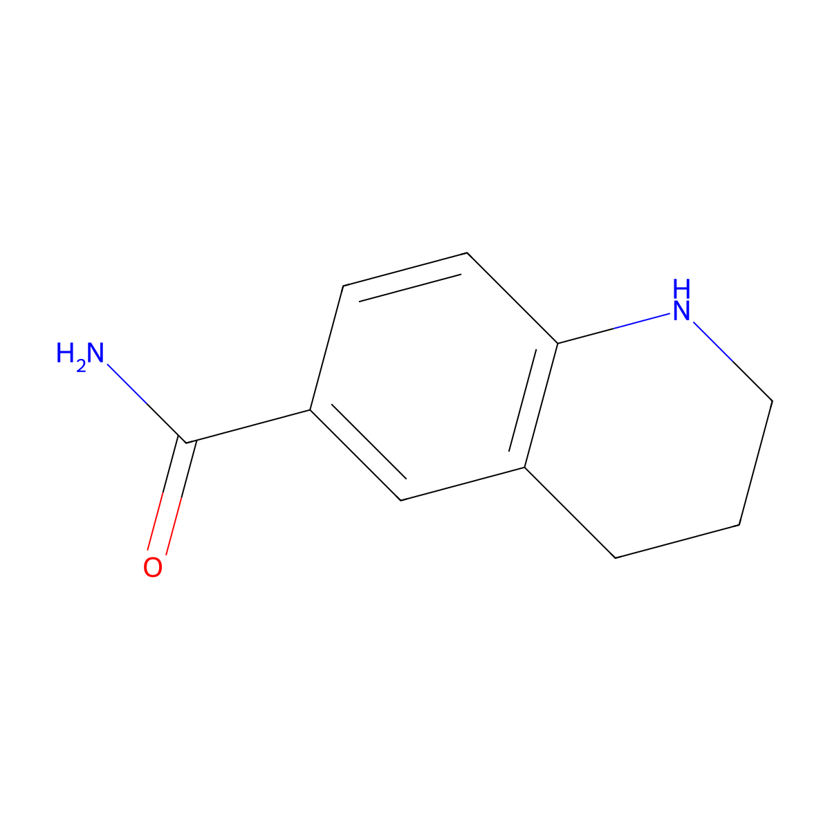 1,2,3,4-Tetrahydroquinoline-6-carboxamide molecular structure, CAS 1016689-72-7