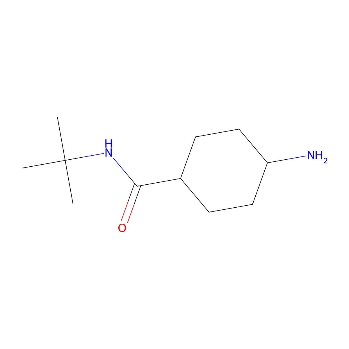 4-Amino-N-tert-butylcyclohexane-1-carboxamide molecular structure, CAS 1016689-88-5