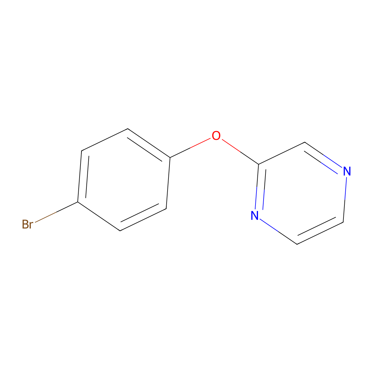 2-(4-Bromophenoxy)pyrazine molecular structure, CAS 1016689-94-3