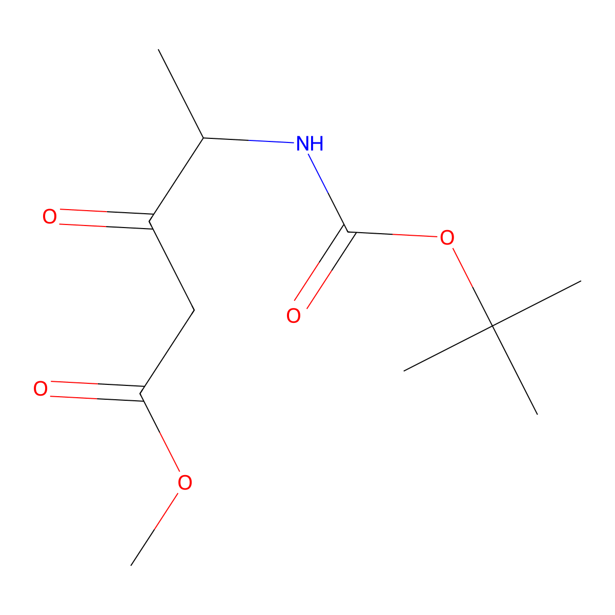 4-(N-Boc-amino)-3-oxo-pentanoic Acid Methyl Ester molecular structure, CAS 101669-78-7
