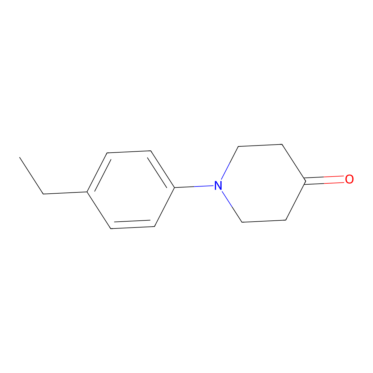 1-(4-Ethylphenyl)piperidin-4-one molecular structure, CAS 1016690-06-4