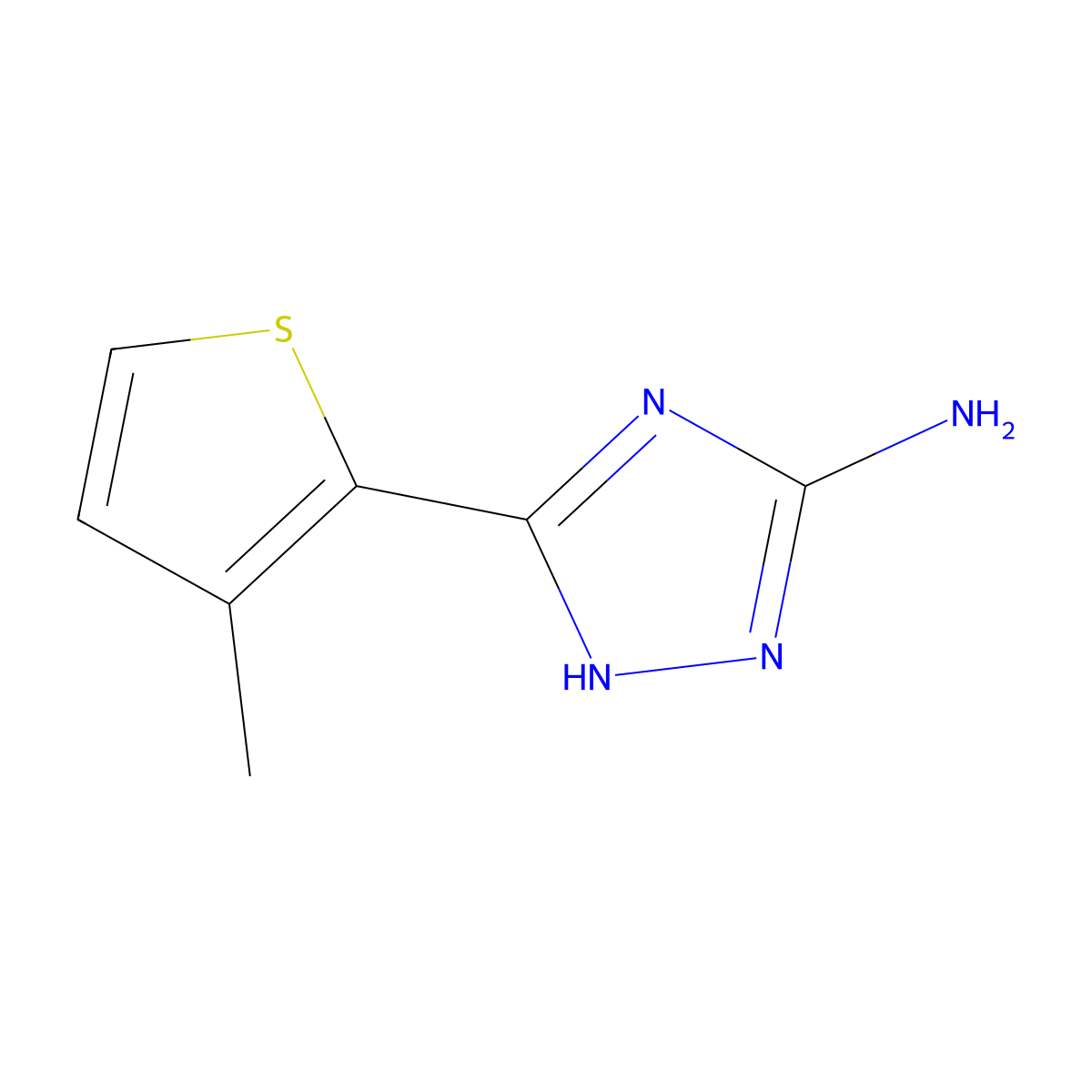 5-(3-methylthiophen-2-yl)-4H-1,2,4-triazol-3-amine molecular structure, CAS 1016690-26-8