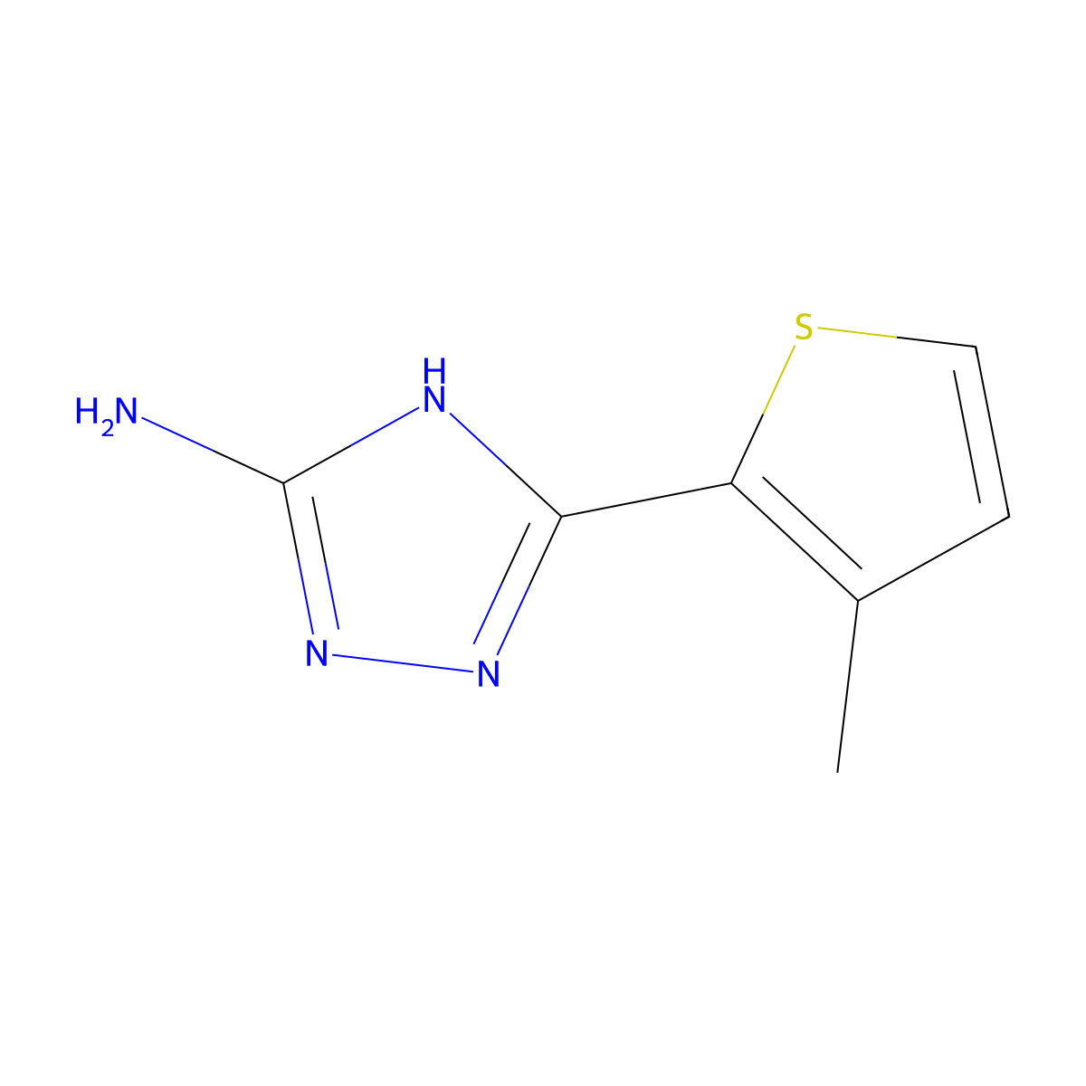 5-(3-methylthiophen-2-yl)-4H-1,2,4-triazol-3-amine molecular structure, CAS 1016690-26-8