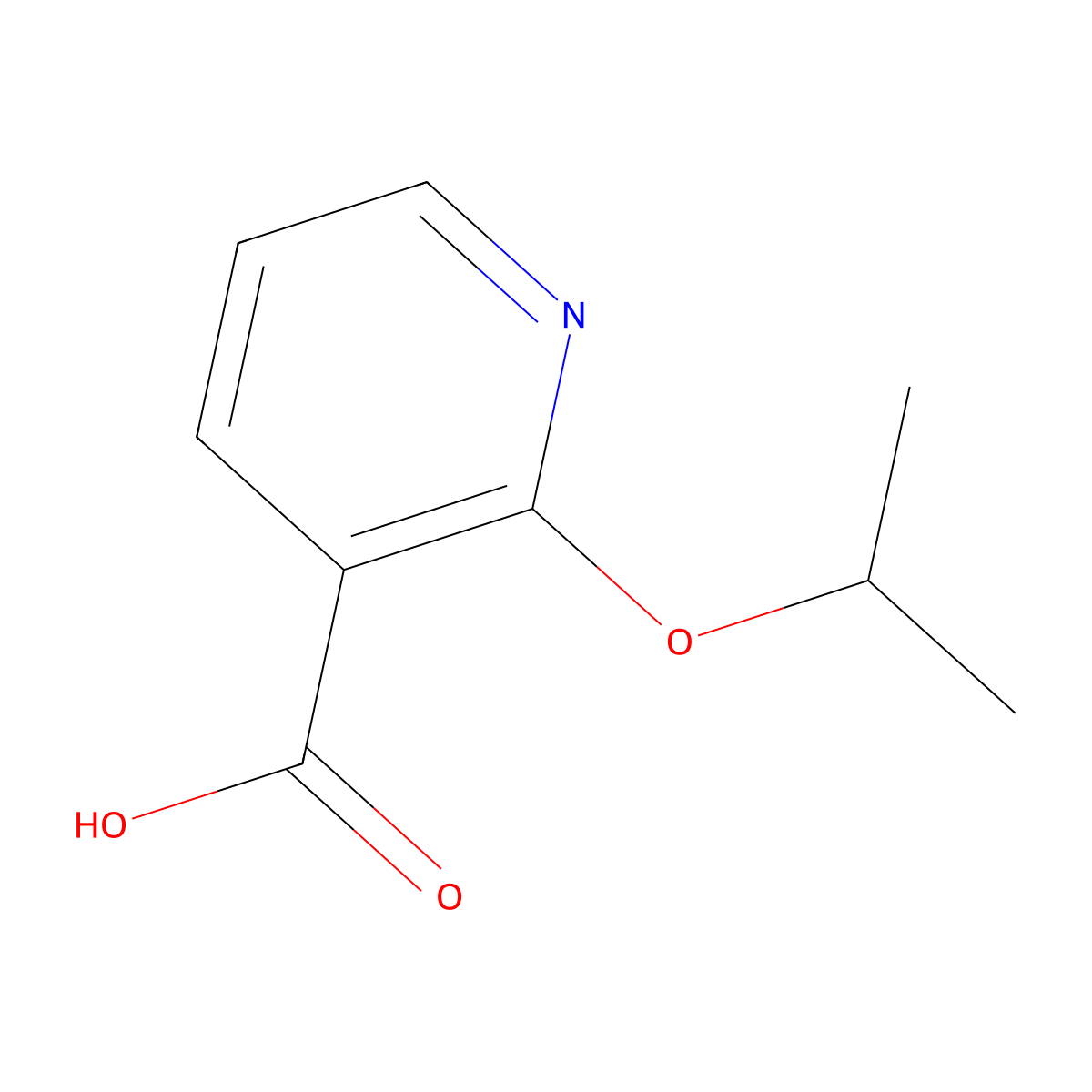 2-(Propan-2-yloxy)pyridine-3-carboxylic acid molecular structure, CAS 1016690-39-3