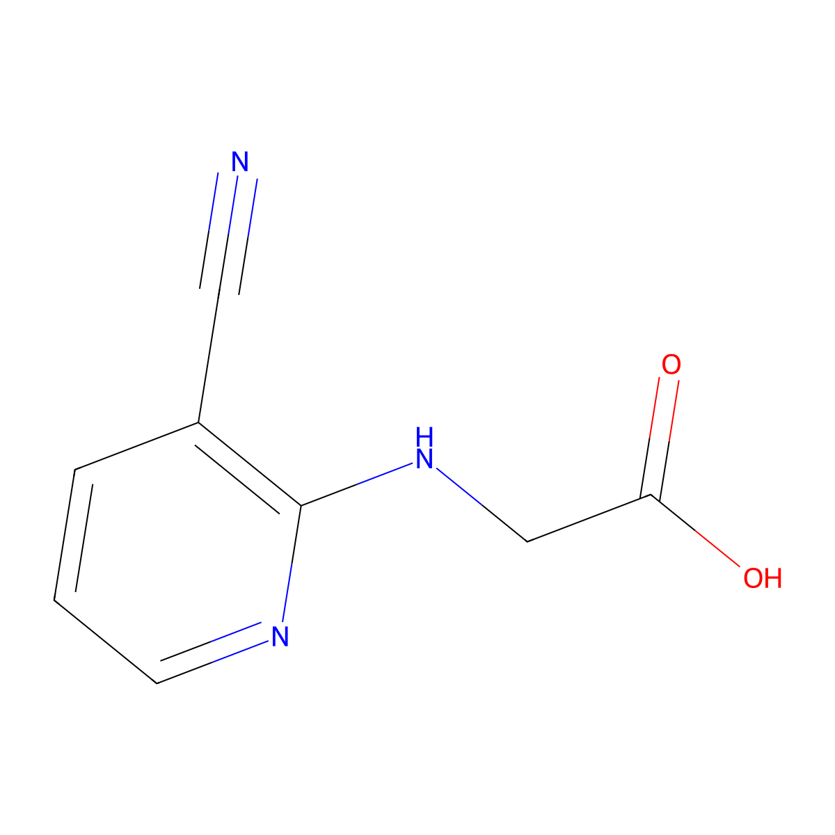 2-[(3-Cyanopyridin-2-yl)amino]acetic acid molecular structure, CAS 1016690-44-0