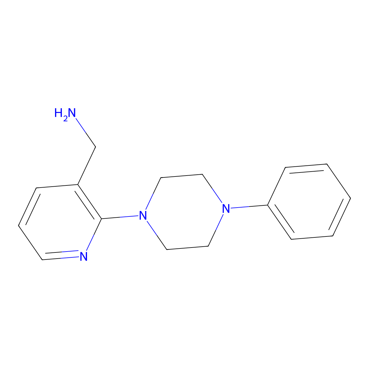 1-[2-(4-Phenylpiperazin-1-YL)pyridin-3-YL]methanamine molecular structure, CAS 1016690-63-3