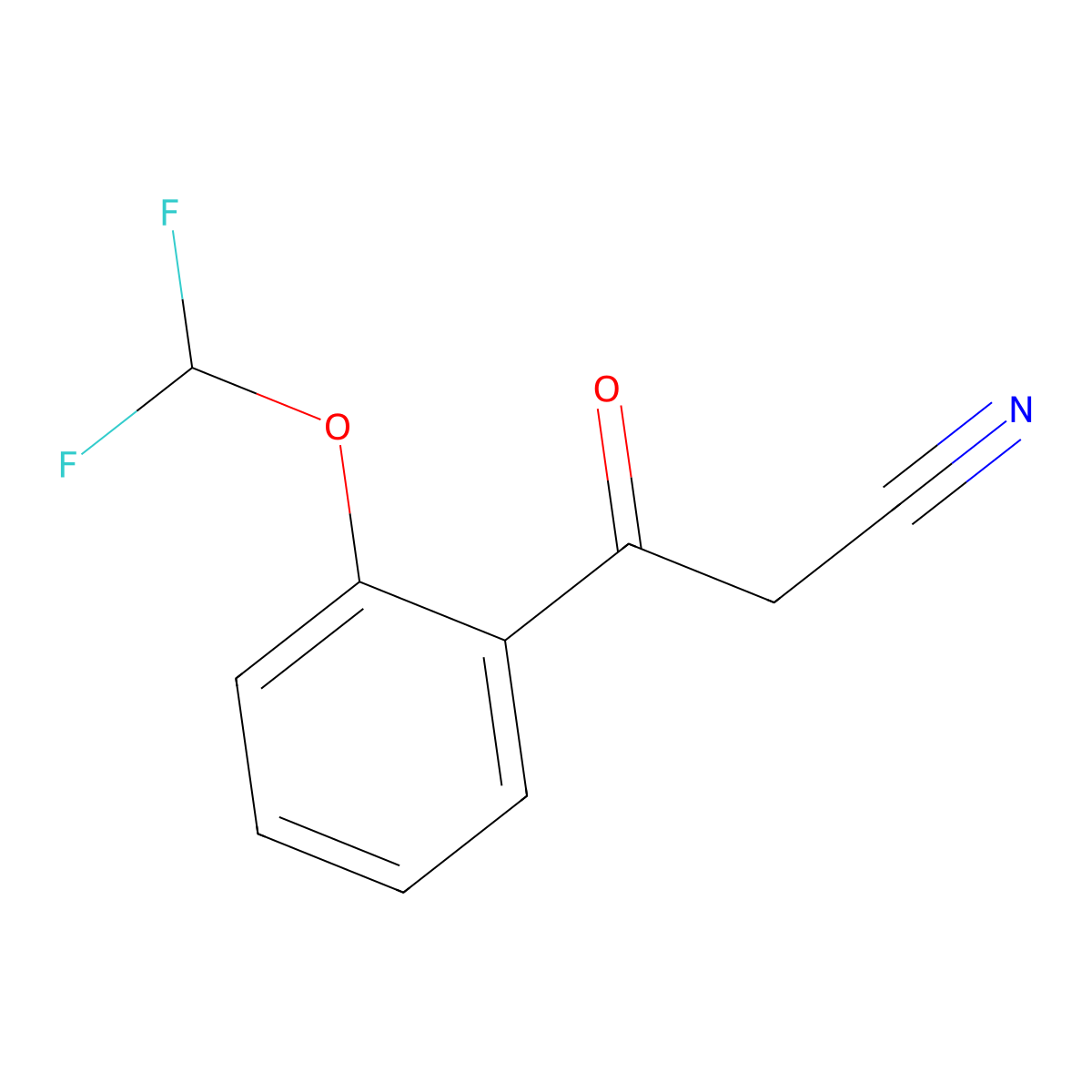 3-[2-(Difluoromethoxy)phenyl]-3-oxopropanenitrile molecular structure, CAS 1016690-71-3