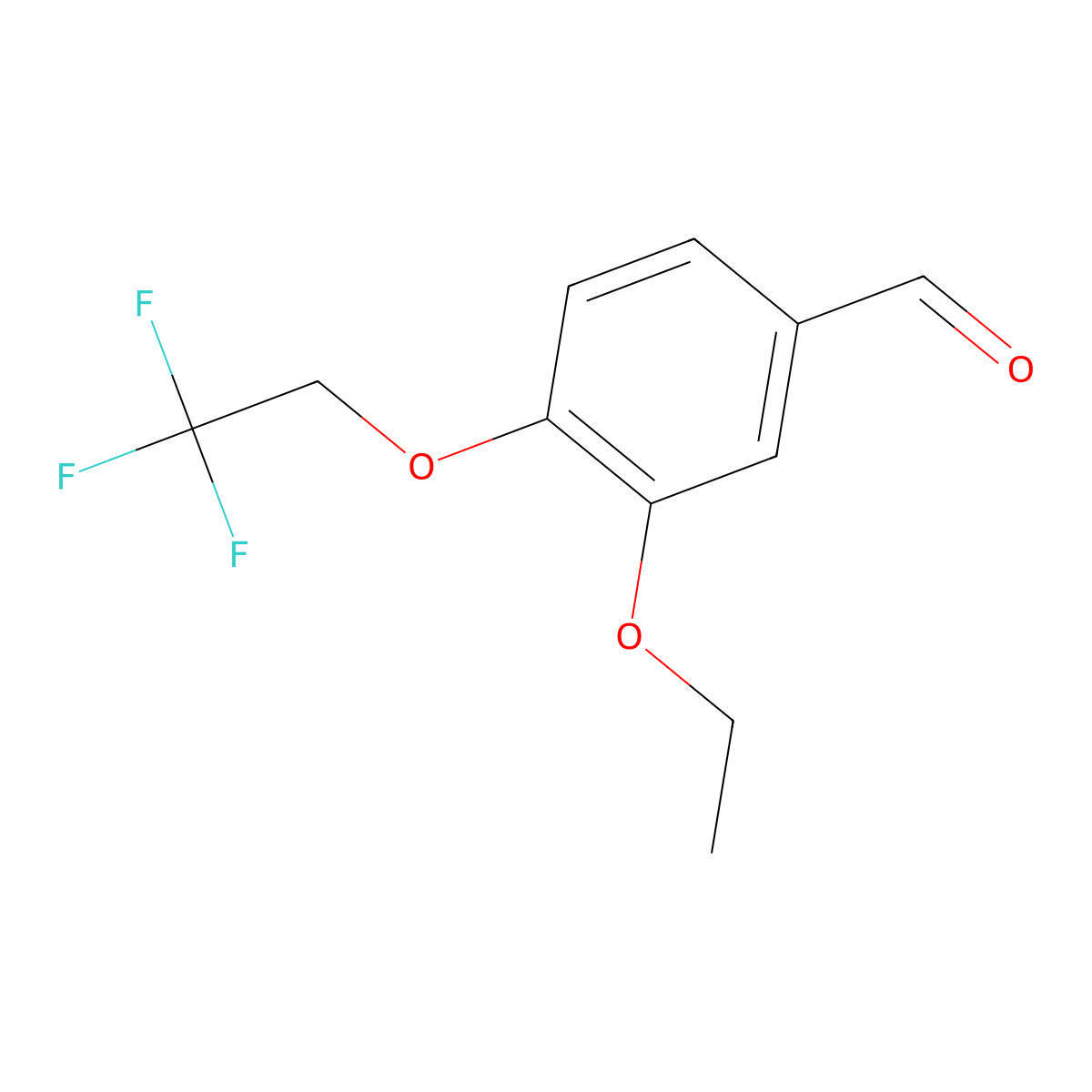 3-Ethoxy-4-(2,2,2-trifluoroethoxy)benzaldehyde molecular structure, CAS 1016691-66-9