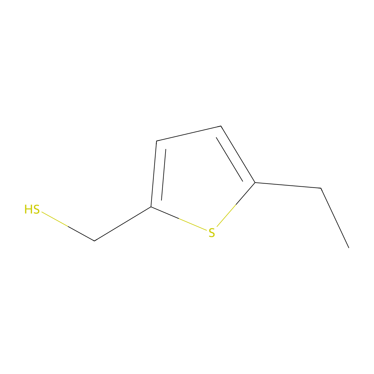 (5-Ethylthiophen-2-yl)methanethiol molecular structure, CAS 1016692-08-2