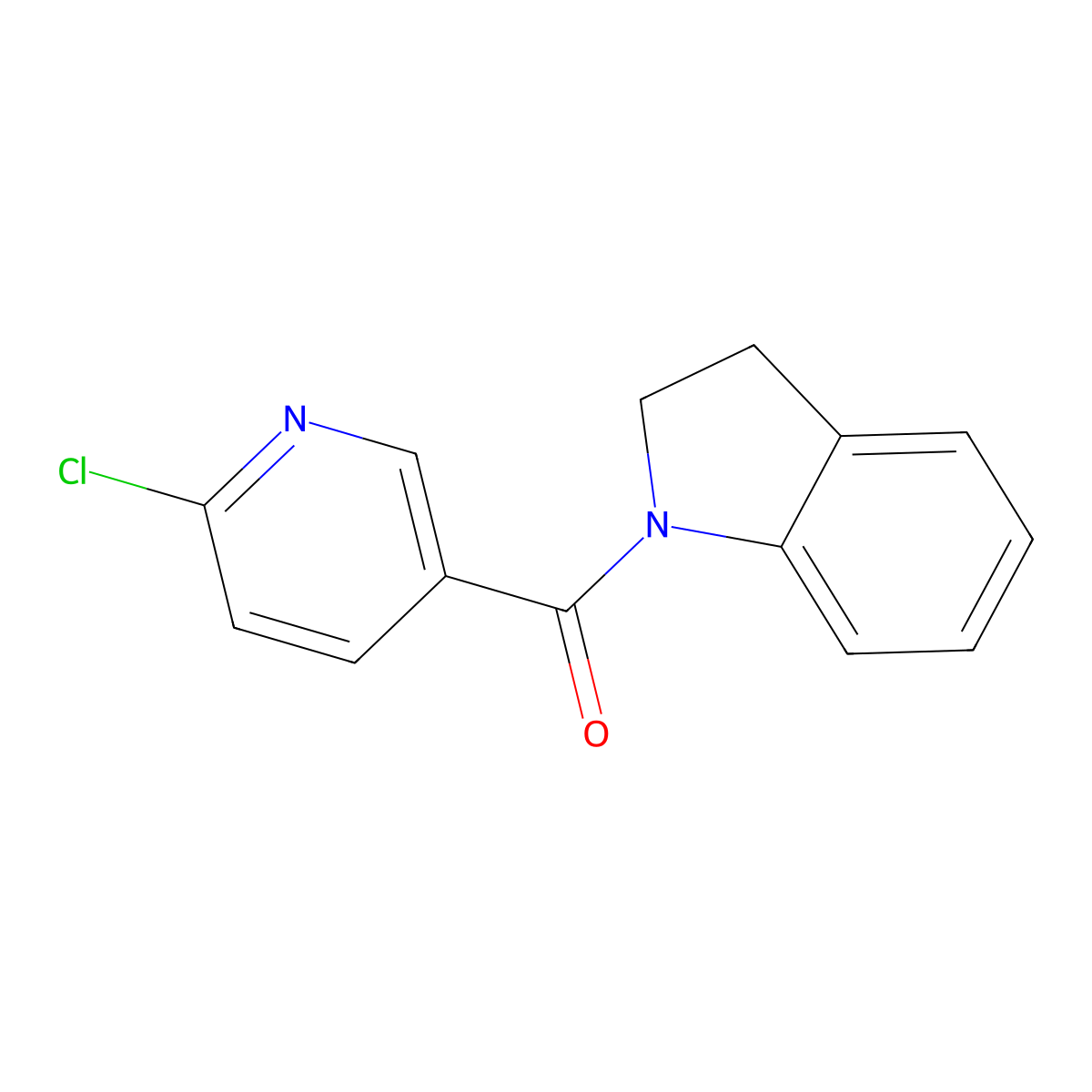 1-(6-chloropyridine-3-carbonyl)-2,3-dihydro-1H-indole molecular structure, CAS 1016692-41-3