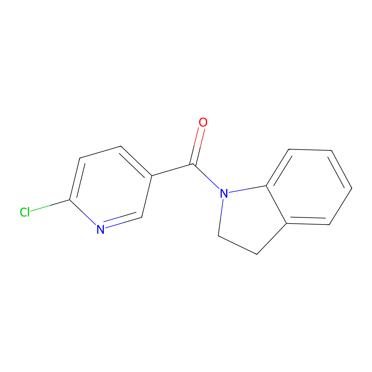 1-(6-chloropyridine-3-carbonyl)-2,3-dihydro-1H-indole molecular structure, CAS 1016692-41-3
