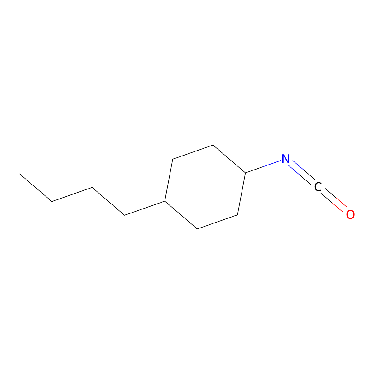1-Butyl-4-isocyanatocyclohexane molecular structure, CAS 1016692-78-6