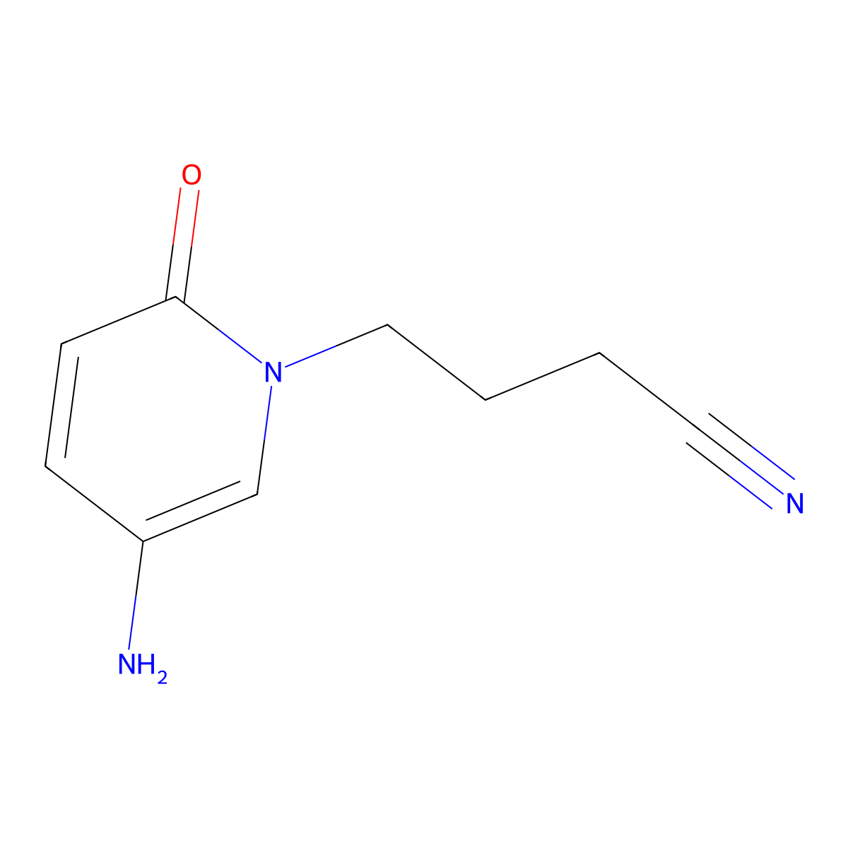 4-(5-Amino-2-oxo-1,2-dihydropyridin-1-YL)butanenitrile molecular structure, CAS 1016693-84-7