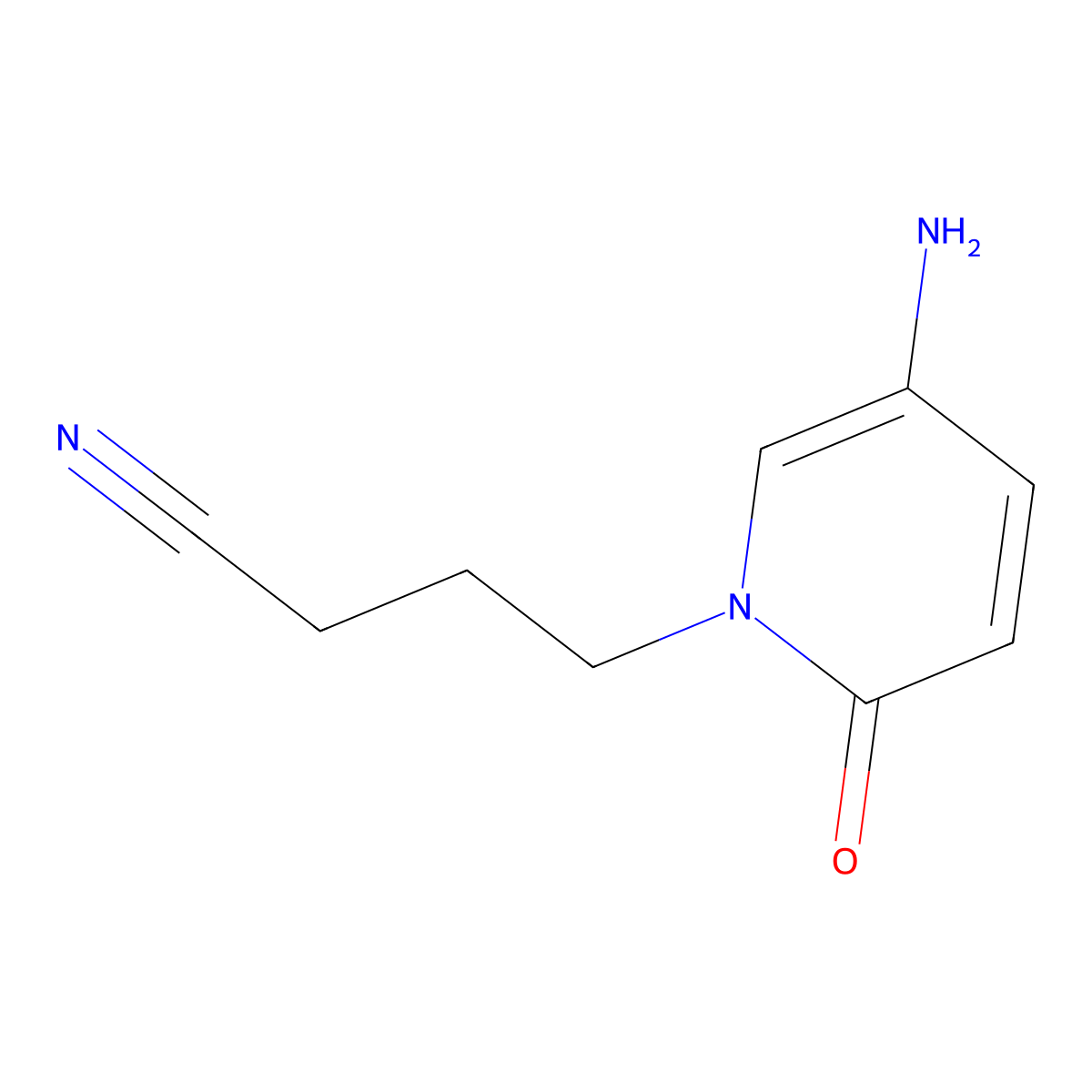 4-(5-Amino-2-oxo-1,2-dihydropyridin-1-YL)butanenitrile molecular structure, CAS 1016693-84-7