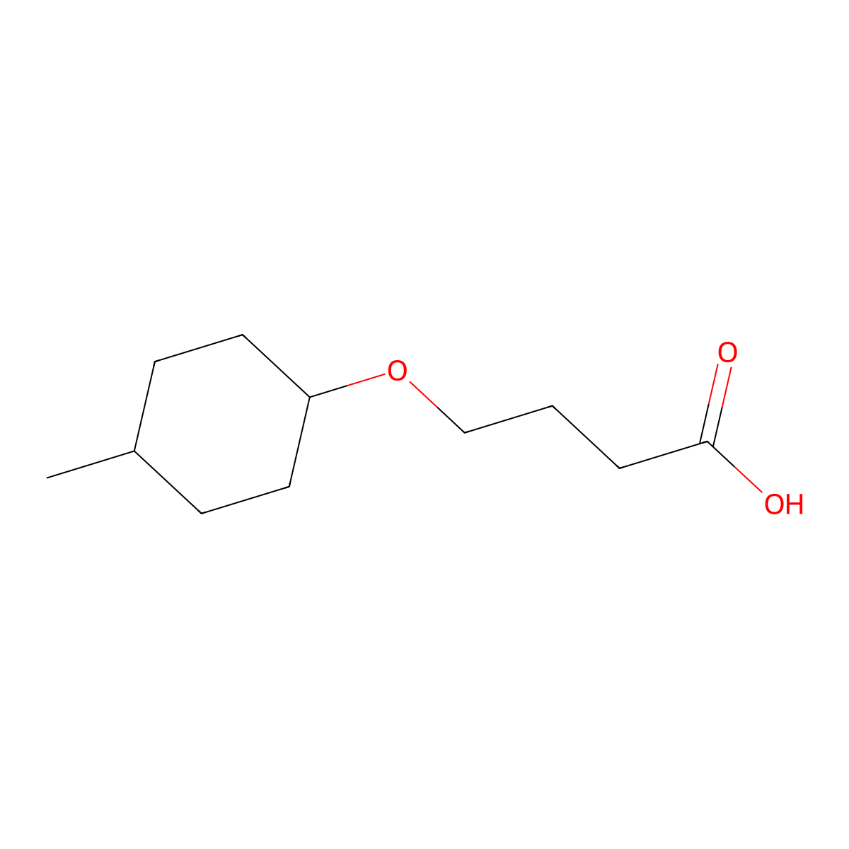 4-[(4-Methylcyclohexyl)oxy]butanoic acid molecular structure, CAS 1016695-87-6