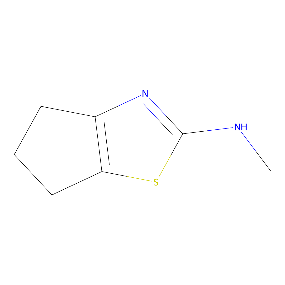 N-methyl-4H,5H,6H-cyclopenta[d][1,3]thiazol-2-amine molecular structure, CAS 1016696-13-1