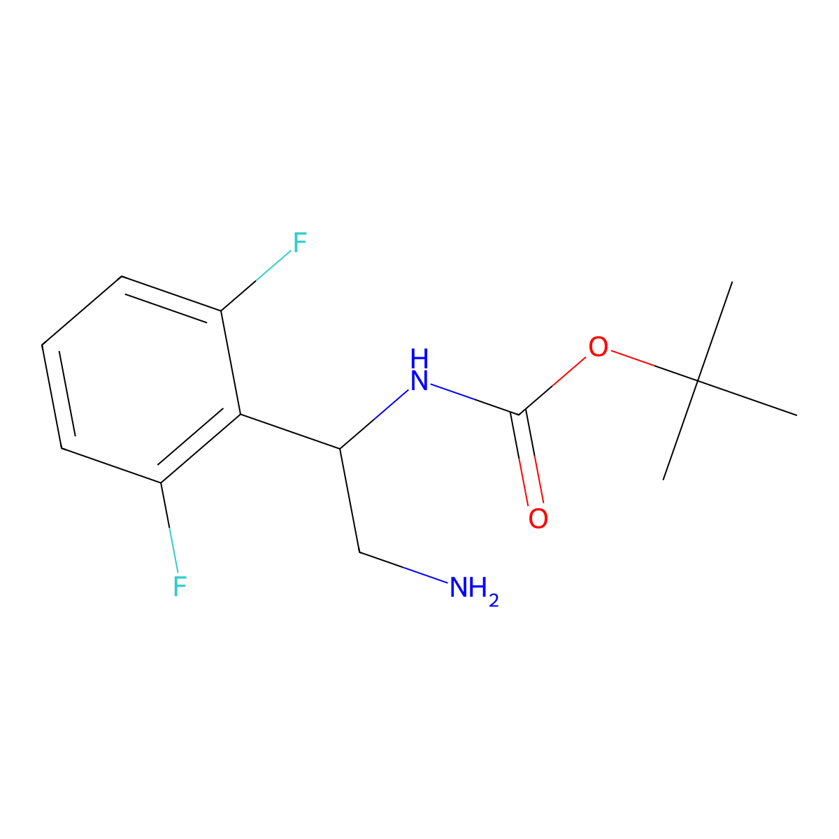 1,1-Dimethylethyl N-[2-amino-1-(2,6-difluorophenyl)ethyl]carbamate molecular structure, CAS 1016696-79-9