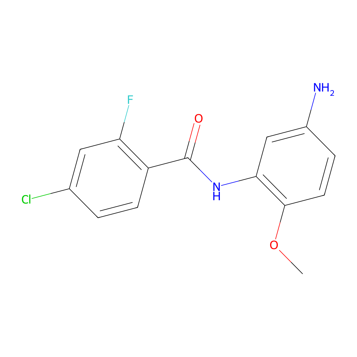 N-(5-amino-2-methoxyphenyl)-4-chloro-2-fluorobenzamide molecular structure, CAS 1016696-80-2