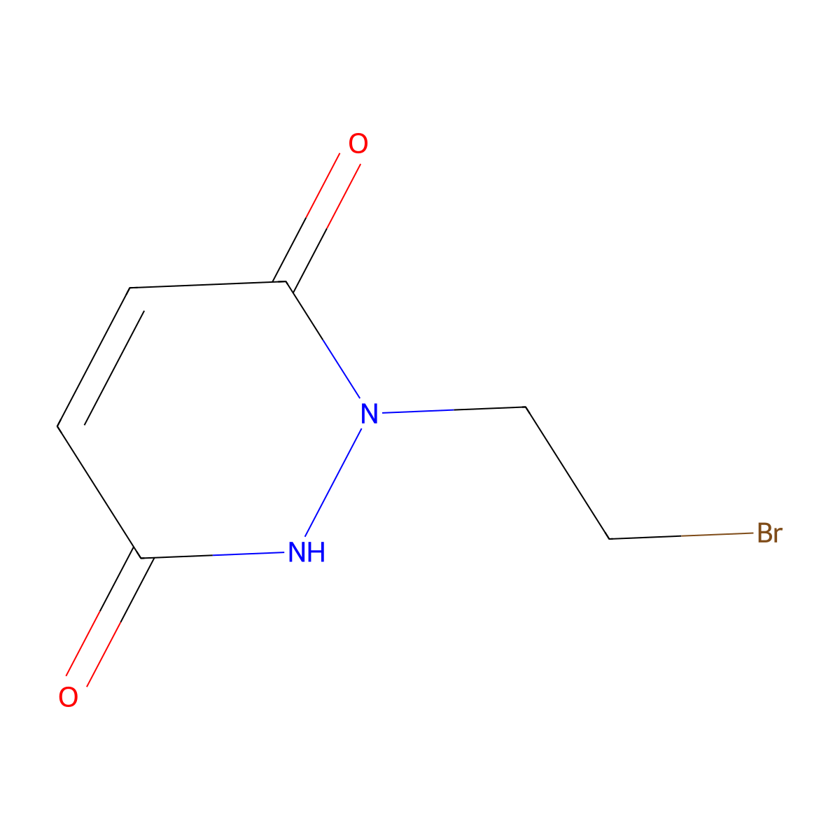 1-(2-Bromoethyl)-1,2,3,6-tetrahydropyridazine-3,6-dione molecular structure, CAS 1016696-89-1