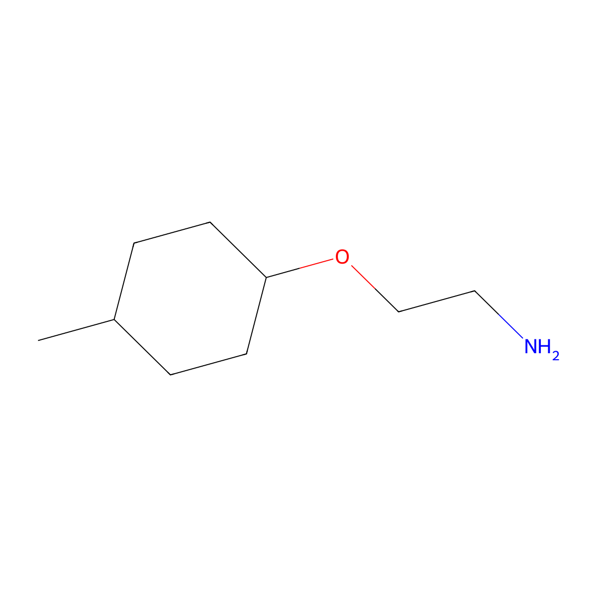 1-(2-Aminoethoxy)-4-methylcyclohexane molecular structure, CAS 1016698-34-2