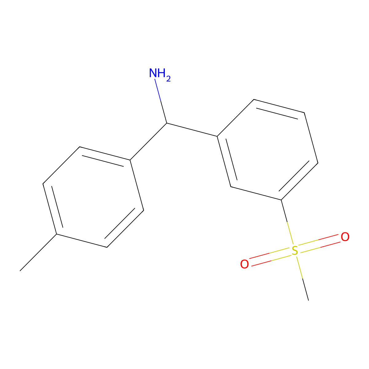 (3-Methanesulfonylphenyl)(4-methylphenyl)methanamine molecular structure, CAS 1016698-41-1