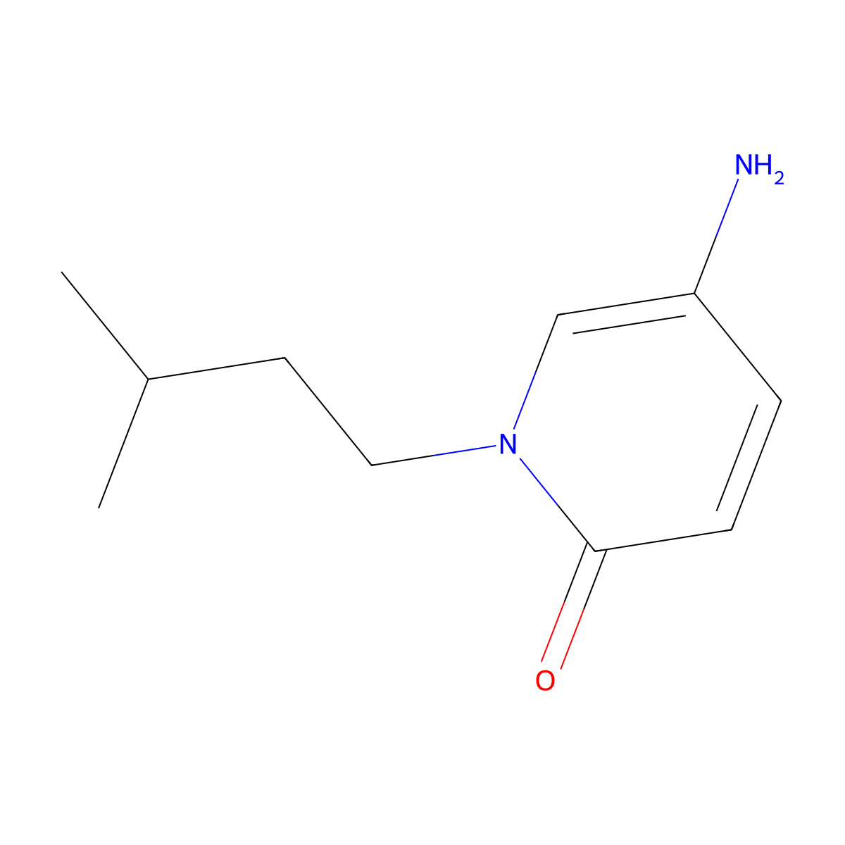 5-Amino-1-(3-methylbutyl)-1,2-dihydropyridin-2-one molecular structure, CAS 1016698-42-2