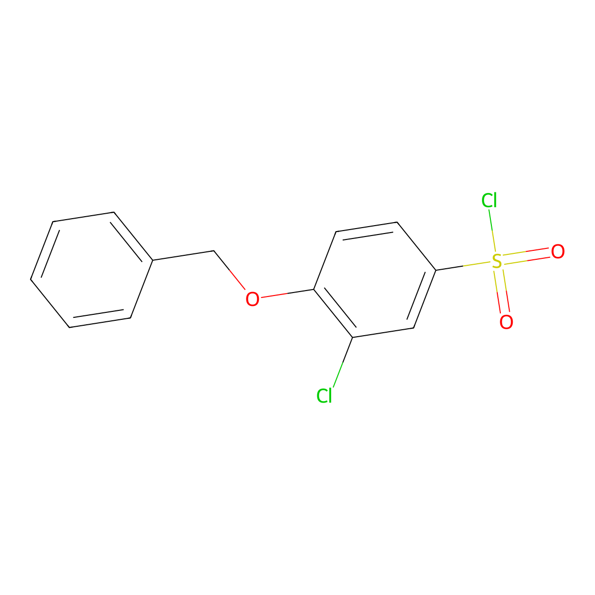 4-(Benzyloxy)-3-chlorobenzene-1-sulfonyl chloride molecular structure, CAS 1016699-86-7